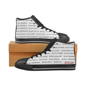 BLACK/WHITE/BLACK BLACK MAGIC MEN'S LARGE HI-TOP SHOES