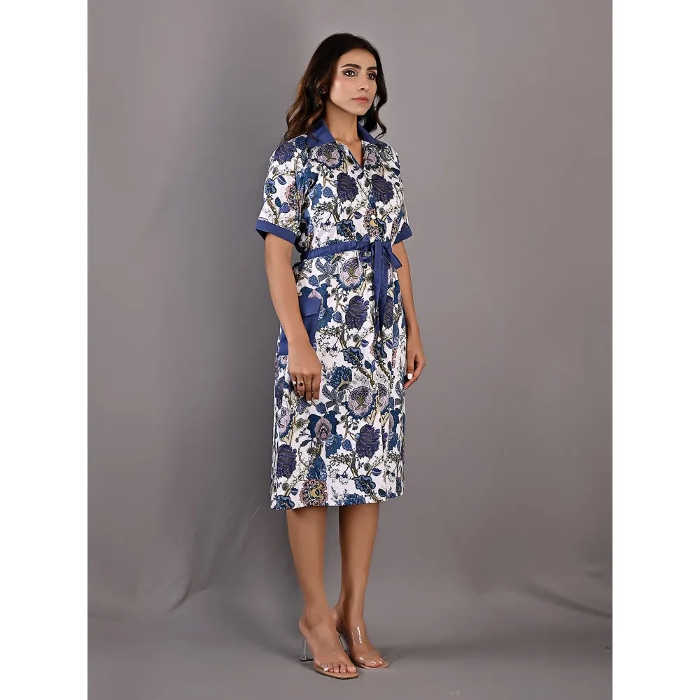 Bohame Delphine Multi & Off White Shirt Dress