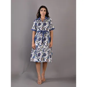 Bohame Delphine Multi & Off White Shirt Dress