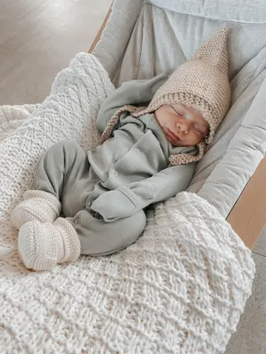 L'oved Baby Organic Footie - Seafoam
