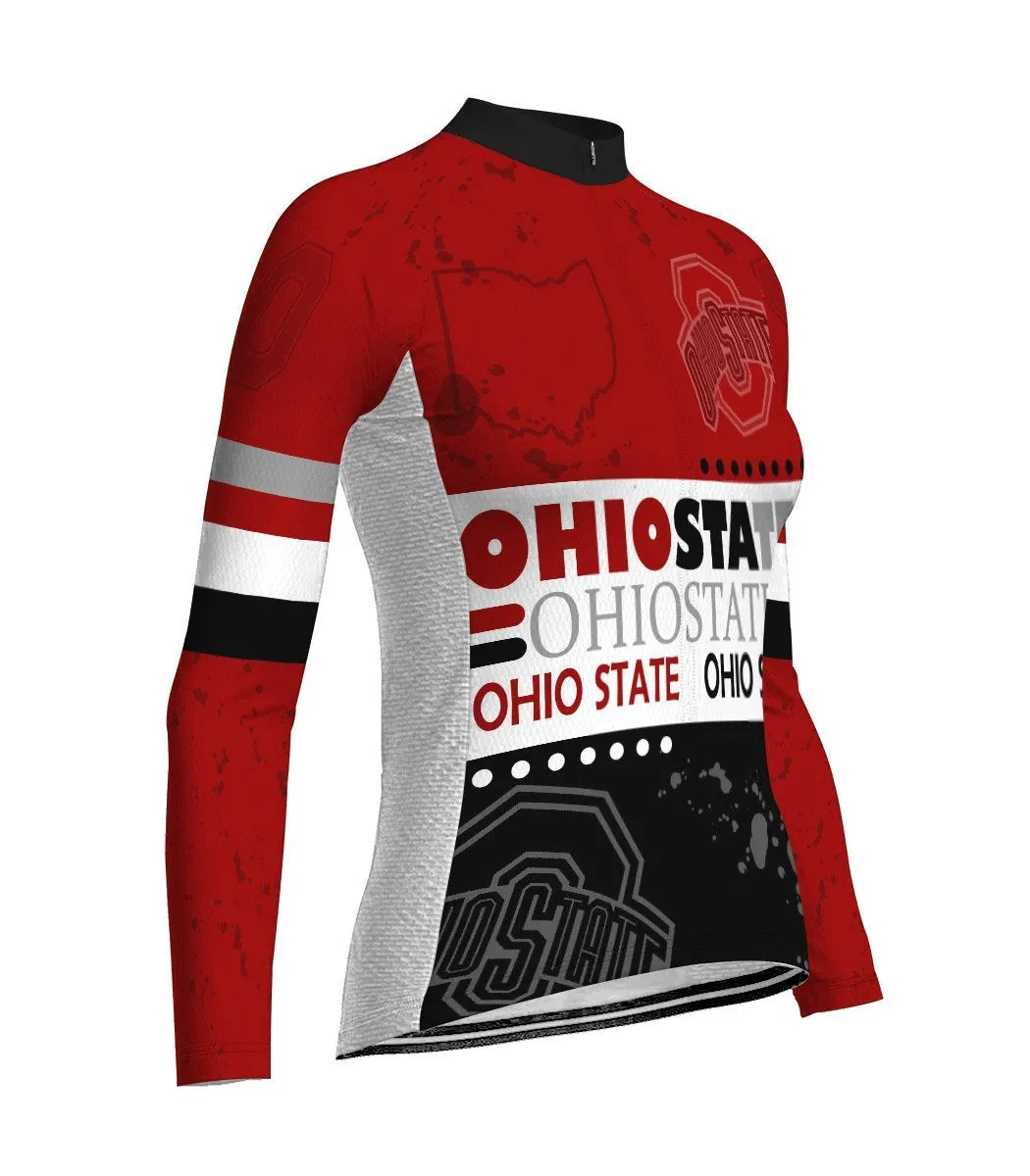 Ohio State Long Sleeve Cycling Jersey for Women