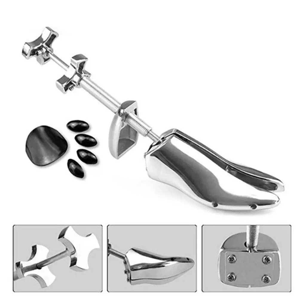 Premium Metal Shoe Stretcher for Women and Men – Adjustable Width and Length Shoe Tree for EU Sizes 35-45 with Pressure Relief Plugs