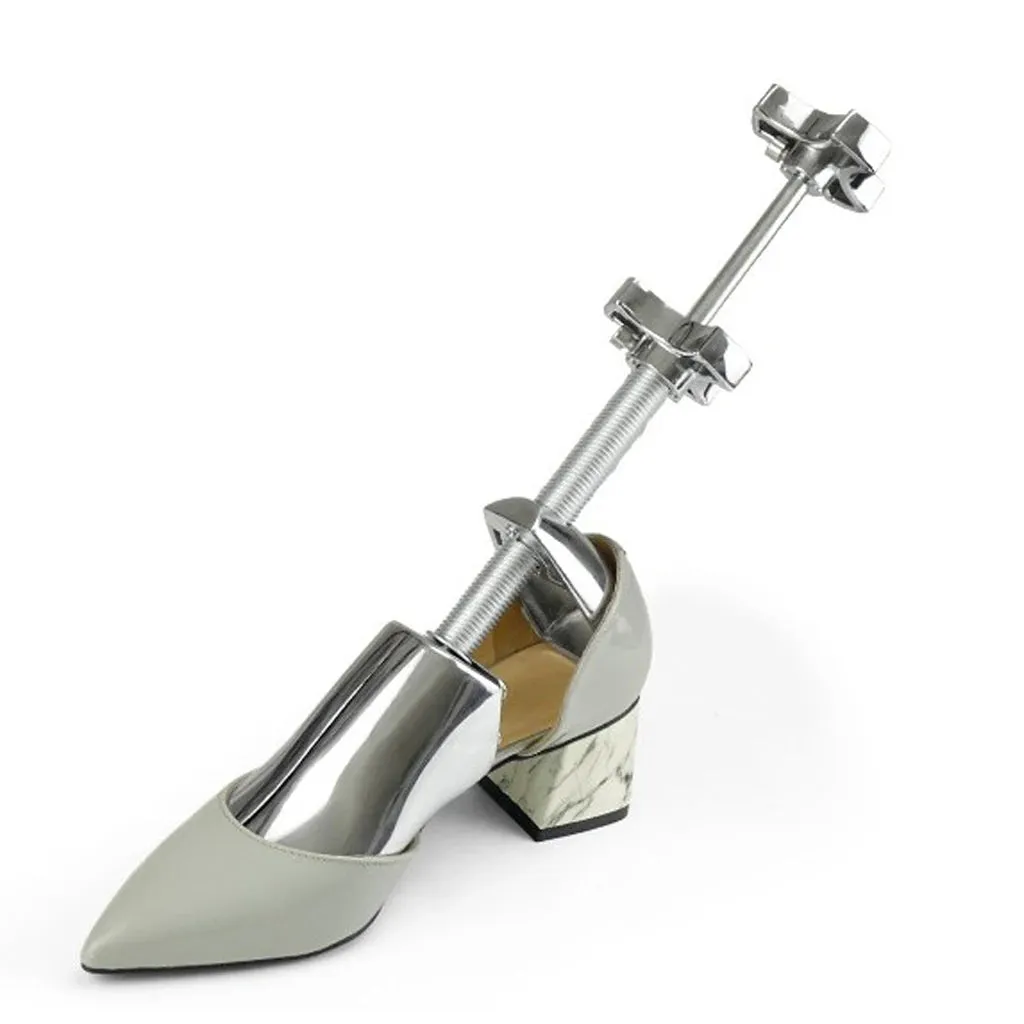 Premium Metal Shoe Stretcher for Women and Men – Adjustable Width and Length Shoe Tree for EU Sizes 35-45 with Pressure Relief Plugs