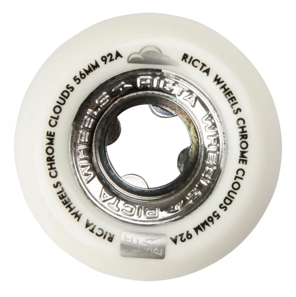 Ricta Clouds Skateboard Wheels Chrome/Black 56 MM 92 A