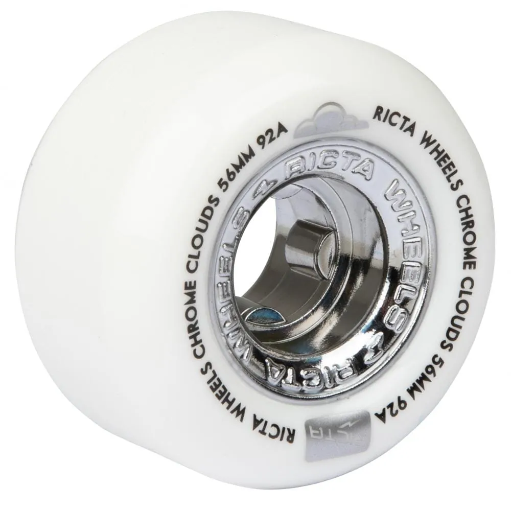 Ricta Clouds Skateboard Wheels Chrome/Black 56 MM 92 A