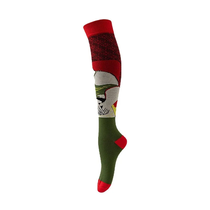 ROYALUCK Male Female Multi Prints Sports Support Compression Socks for Travel, Running