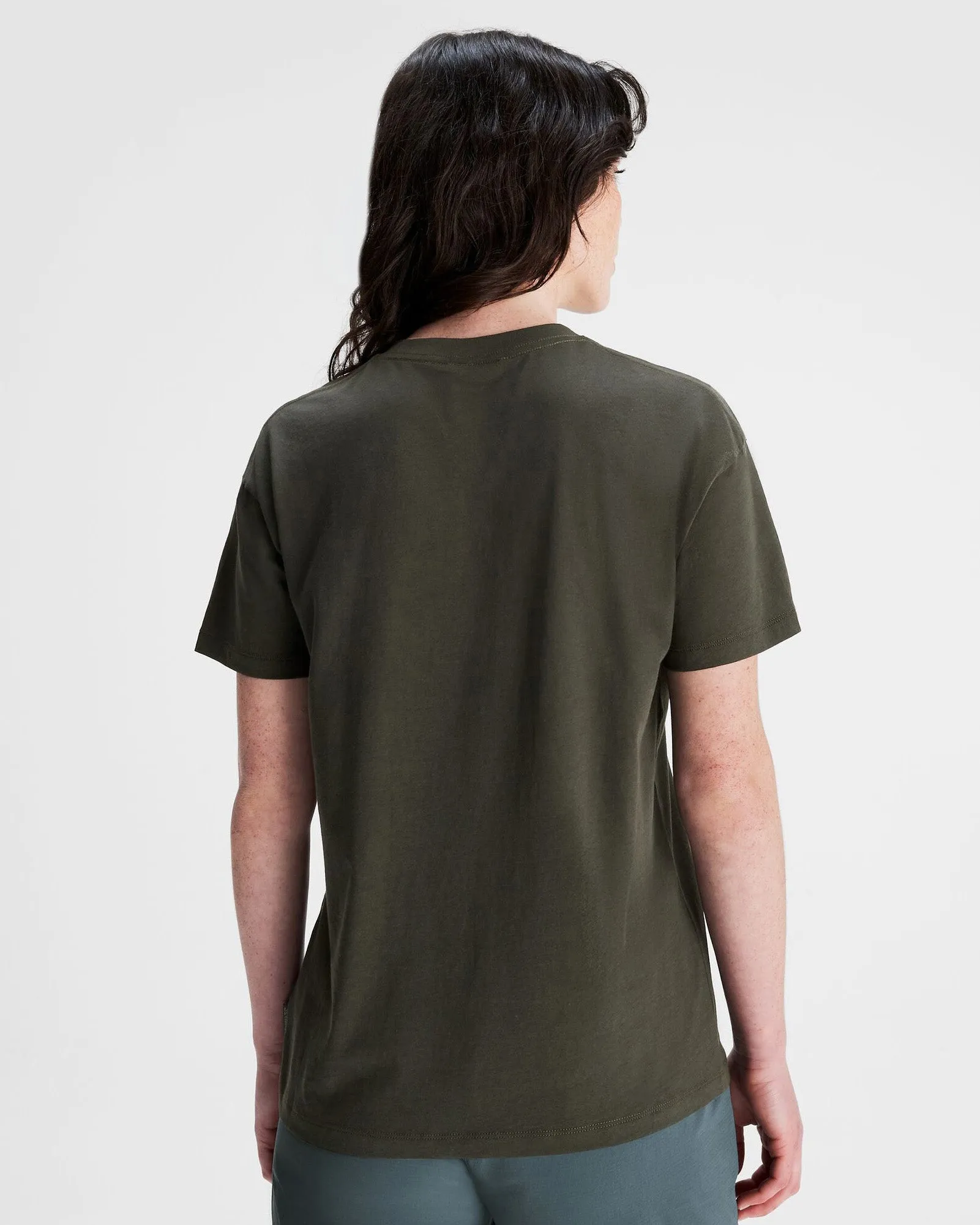 Women's Mt Cook Organic Cotton T-shirt - Dark Moss
