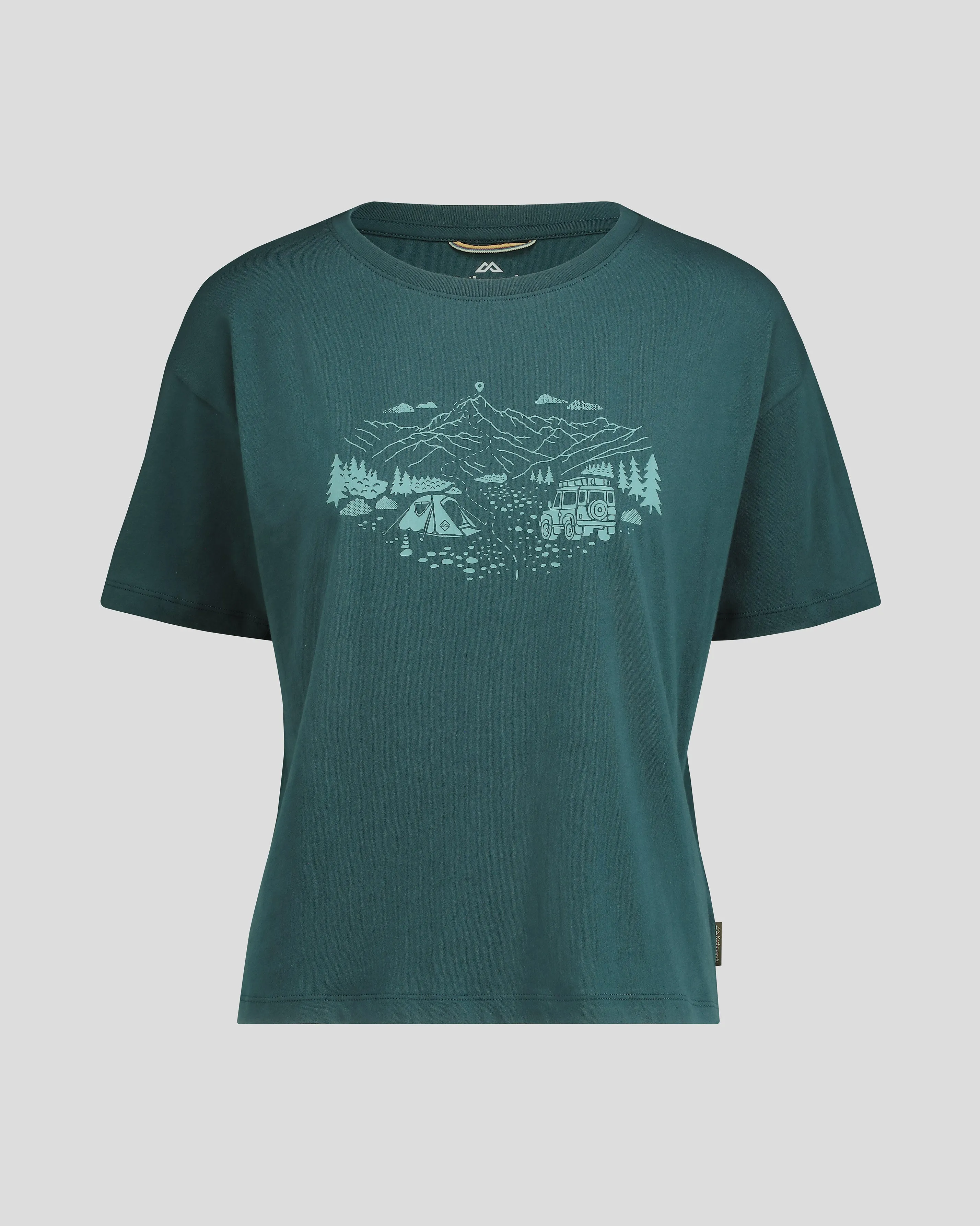 Women's Ridgeline Organic Cotton T-shirt - Deep Lagoon