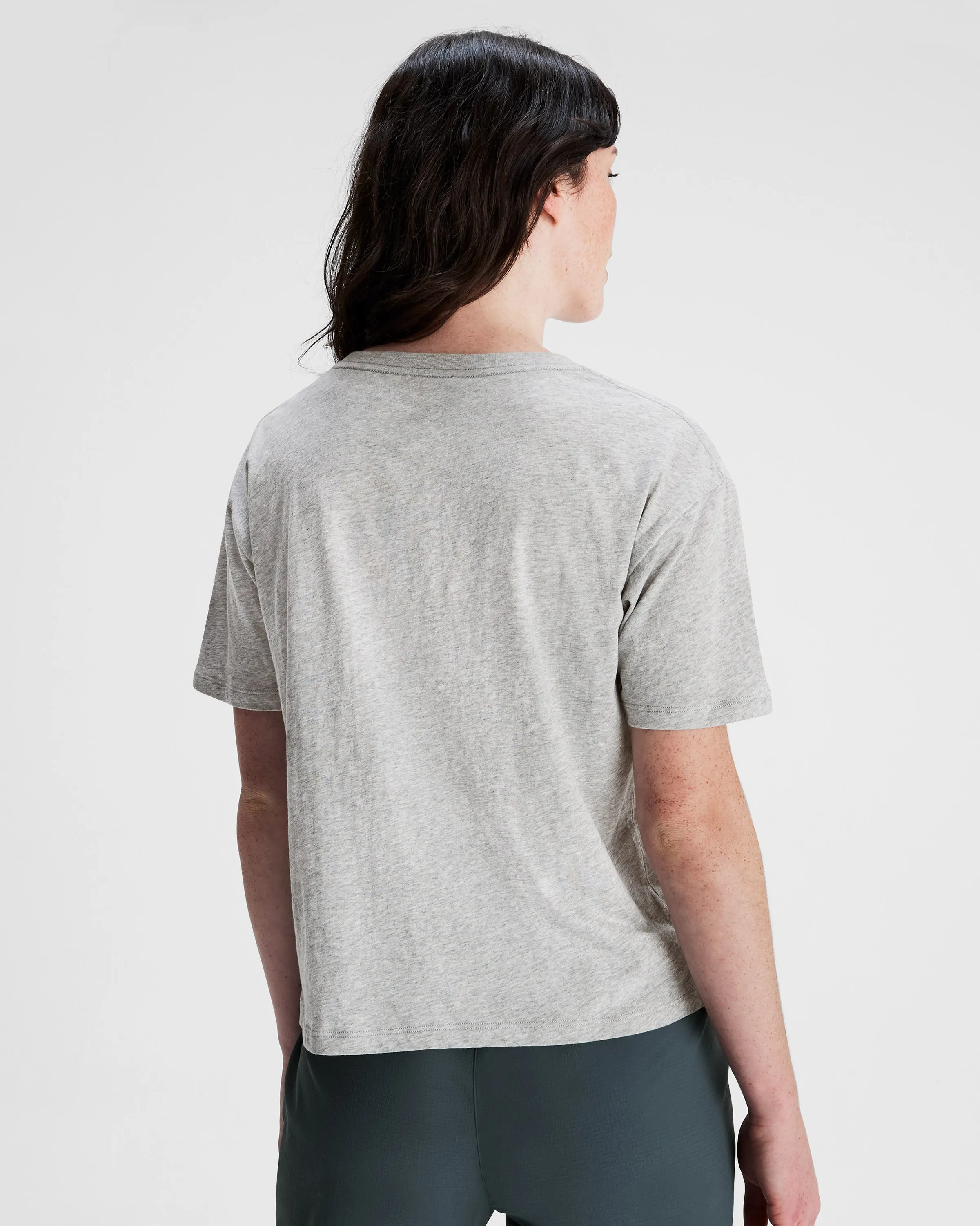 Women's Ridgeline Organic Cotton T-shirt - Light Grey Marle