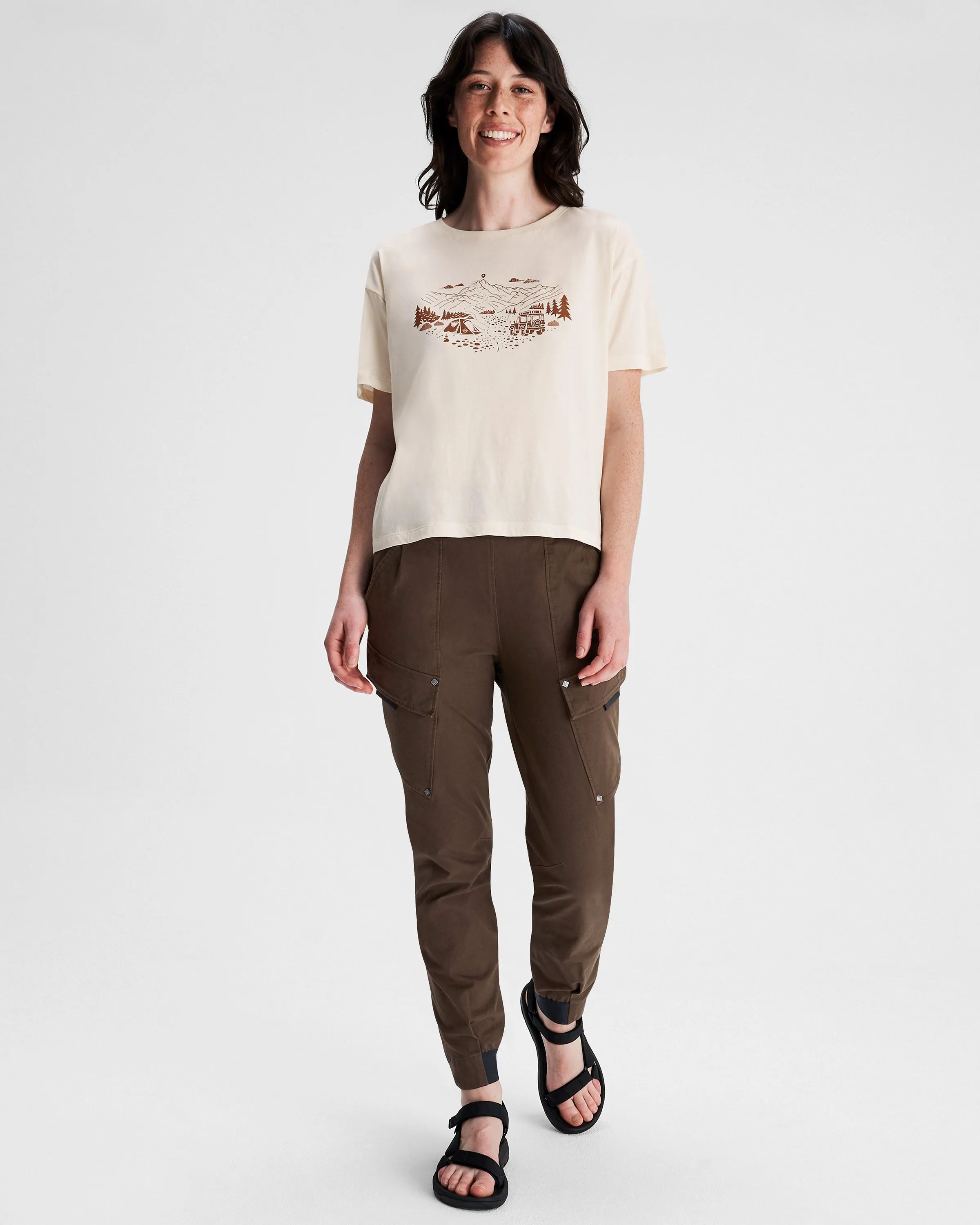 Women's Ridgeline Organic Cotton T-shirt - Natural